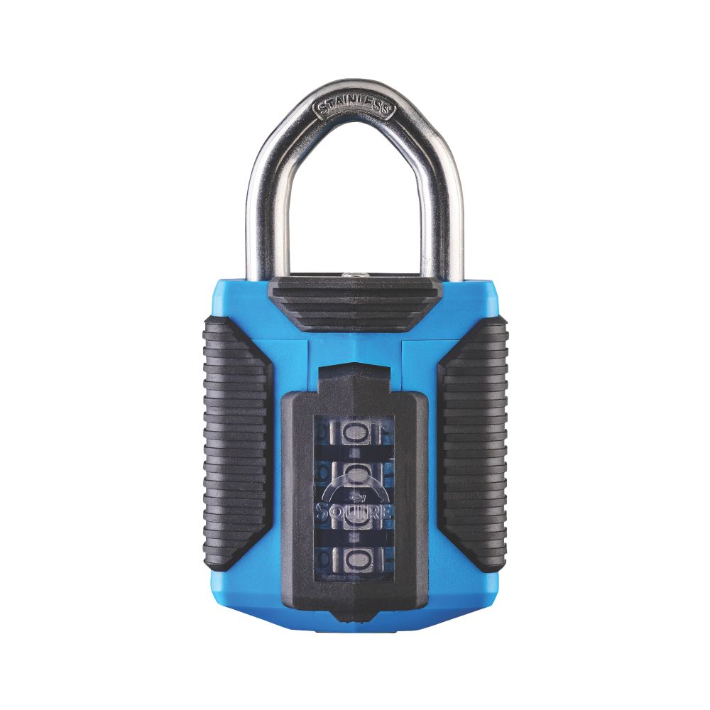 Image of Squire CP50 ATLS Die-Cast Steel Weatherproof Combination Padlock Blue 50mm 