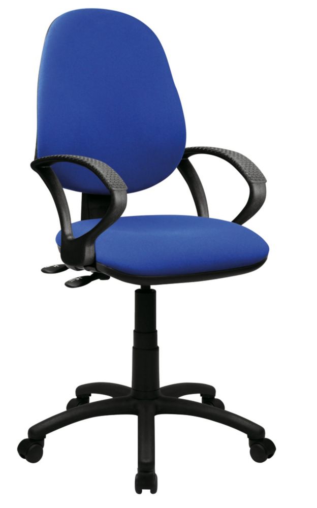 Image of Nautilus Designs Java 200 Medium Back Task/Operator Chair Fixed Arms Blue 