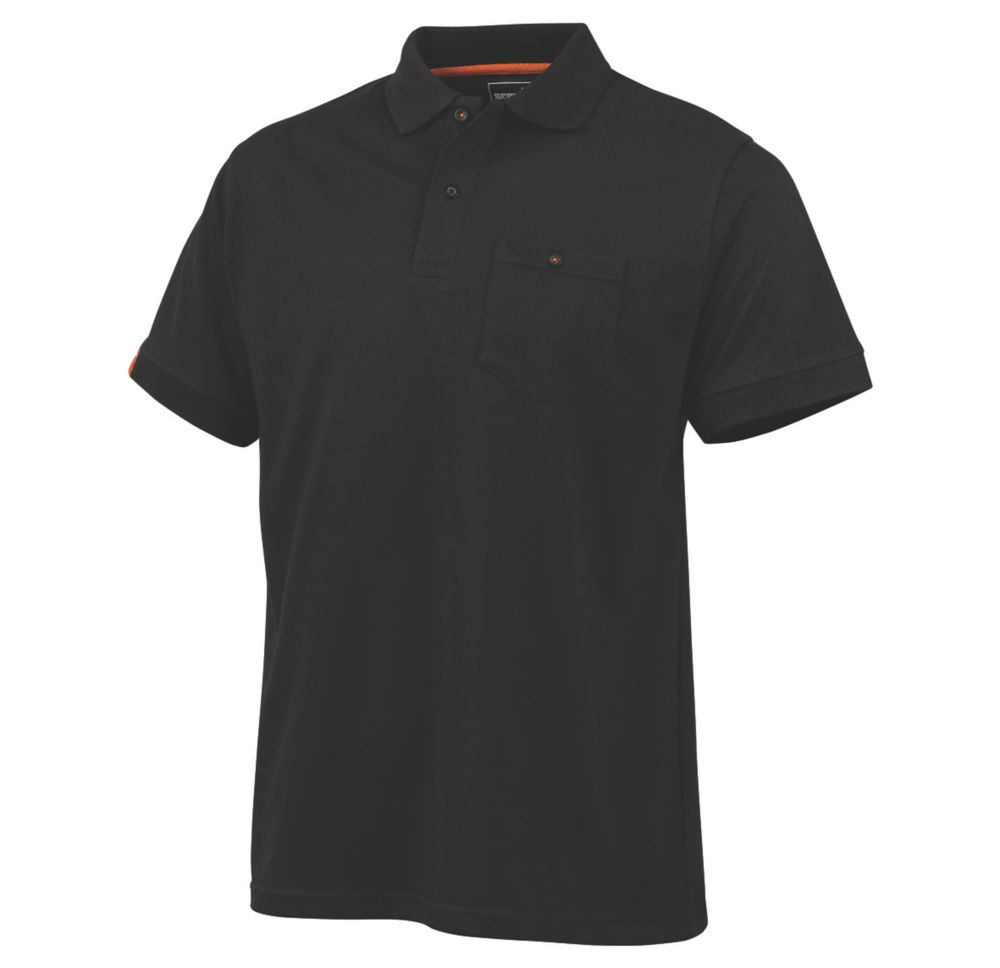 Image of Scruffs Worker Polo Black Large 45Â½" Chest 