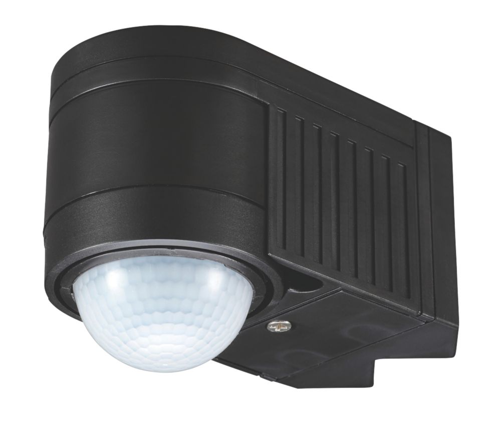 Image of Zinc ALIA Indoor & Outdoor Black PIR Corner Sensor 360Â° 