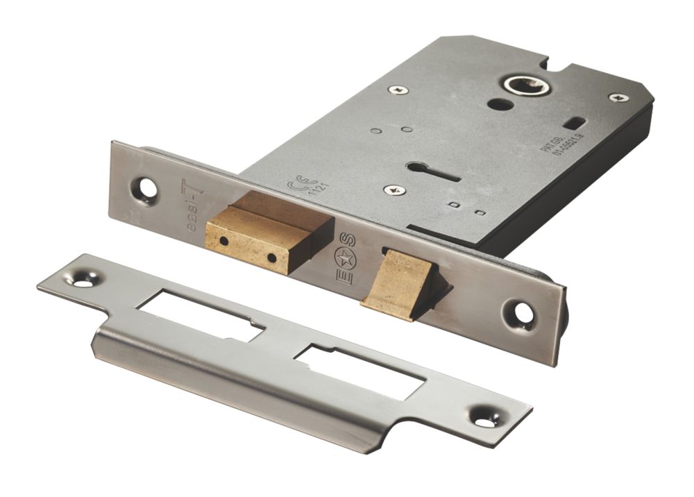 Image of Eurospec 3 Lever Satin Stainless Steel Easi-T Horizontal Sashlock 127mm Case - 102mm Backset 