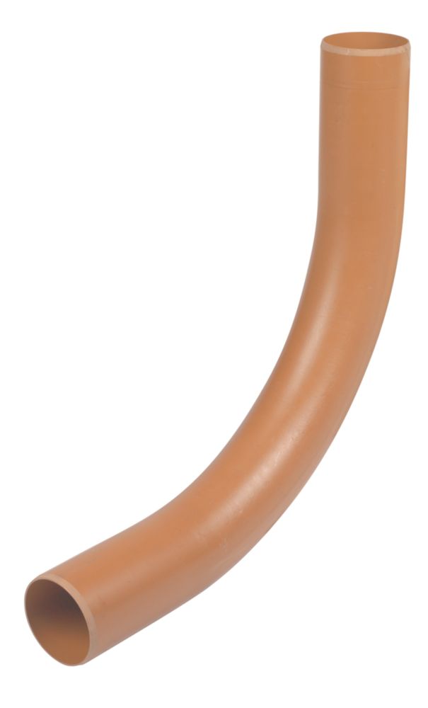 Image of FloPlast Push-Fit 87.5Â° Plain-End Long Radius Bend 110mm 