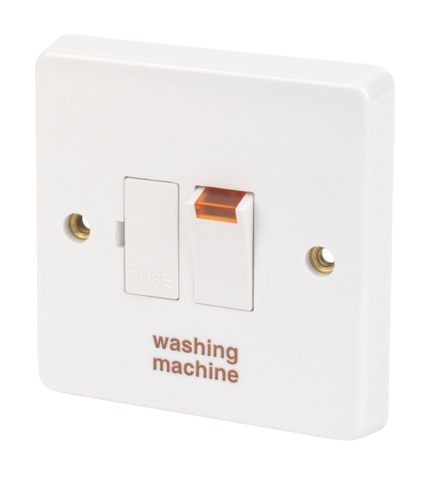 Image of Crabtree Capital 13A Switched Washing Machine Fused Spur with Neon White 