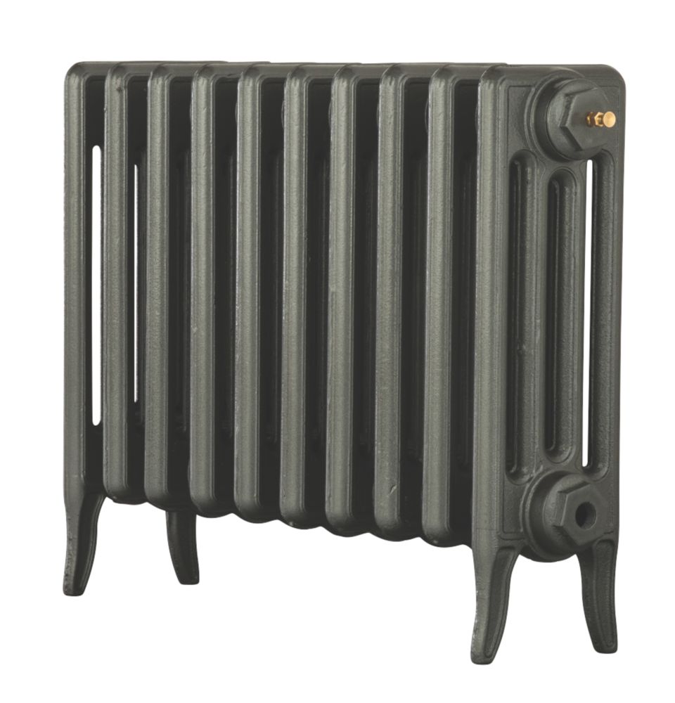 Image of Arroll Neo-Classic 4-Column Cast Iron Radiator 460mm x 634mm Cast Grey 1955BTU 