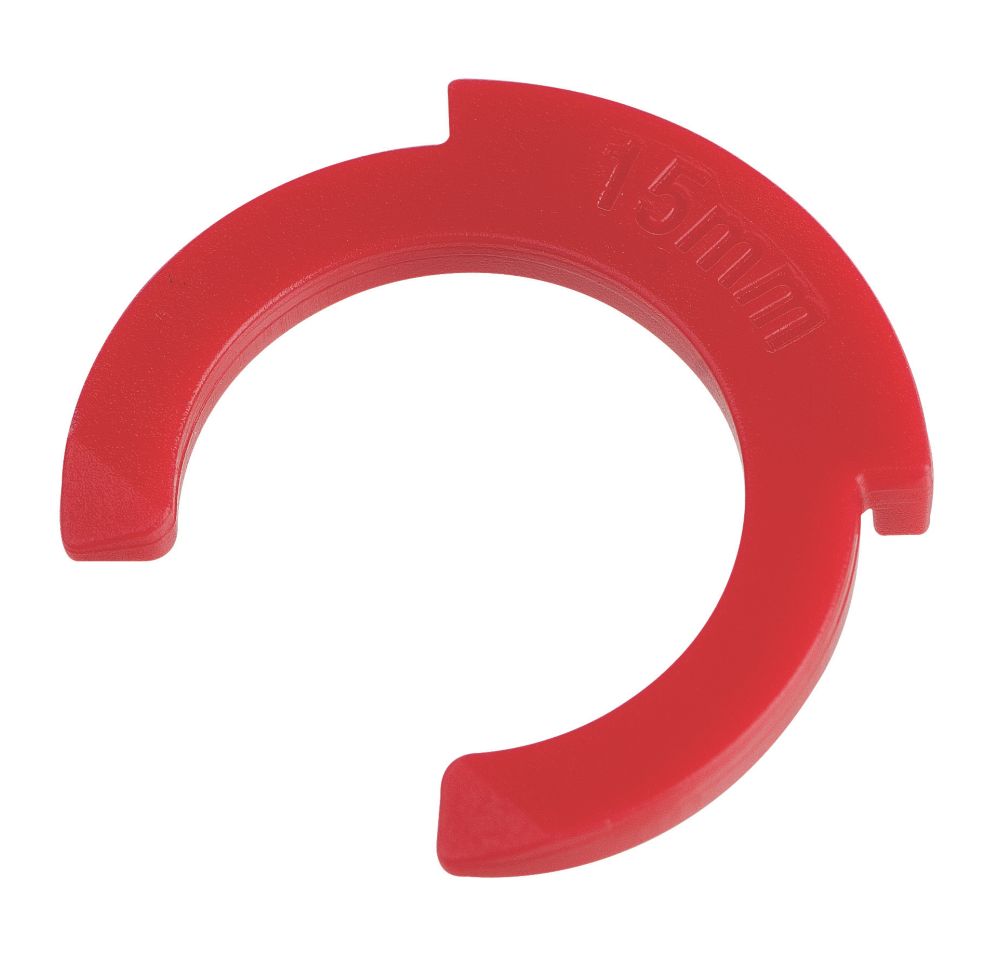 Image of Flomasta SLC15MR PPF Collet Clips Red 15mm 10 Pack 