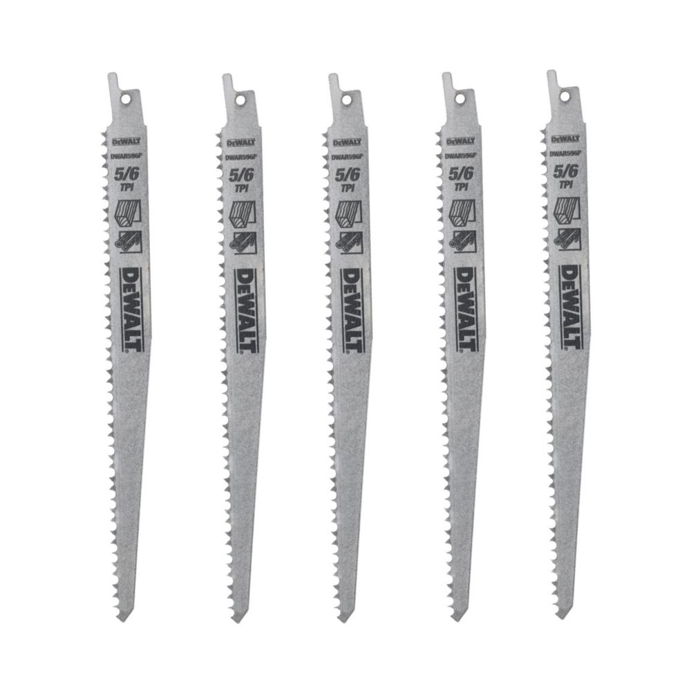 Image of DeWalt DT2352-QZ Multi-Material Reciprocating Saw Blade 240mm 5 Pack 
