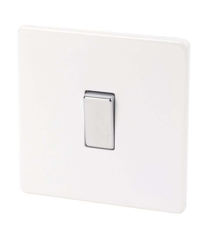 Image of Varilight 10AX 1-Gang 2-Way Light Switch Ice White 