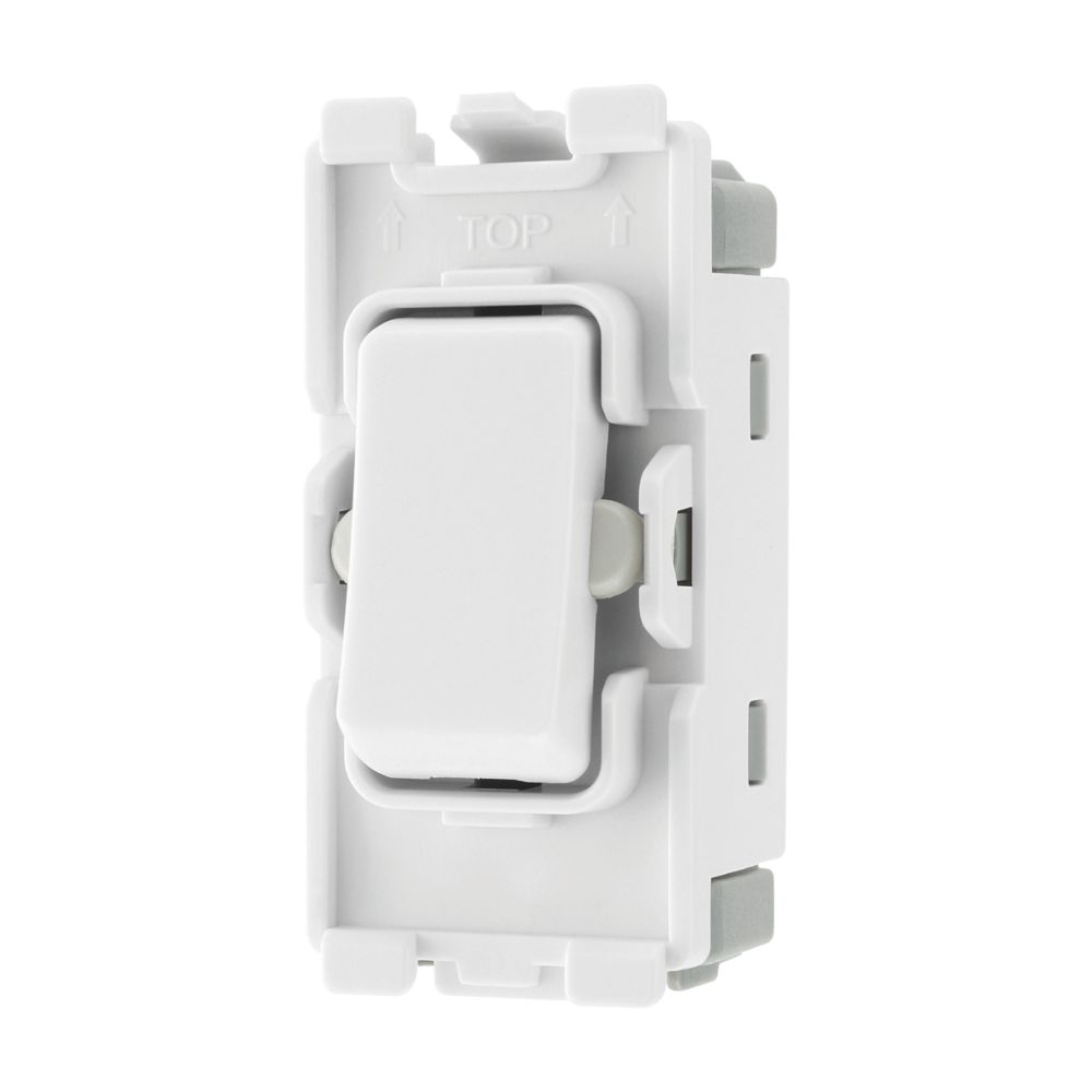 Image of British General Nexus 20A Grid SP Centre Off Control Switch White 