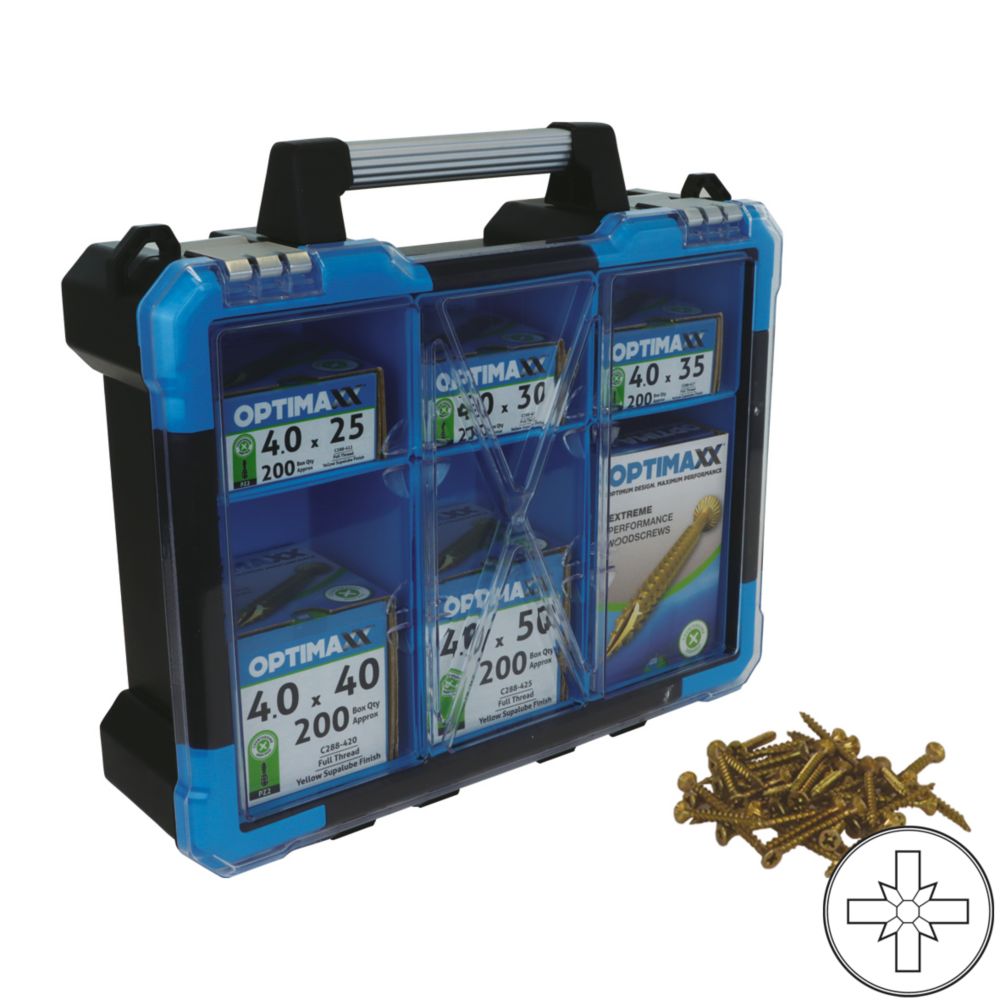 Image of Optimaxx PZ Countersunk Screw Trade Case 1200 Pieces 