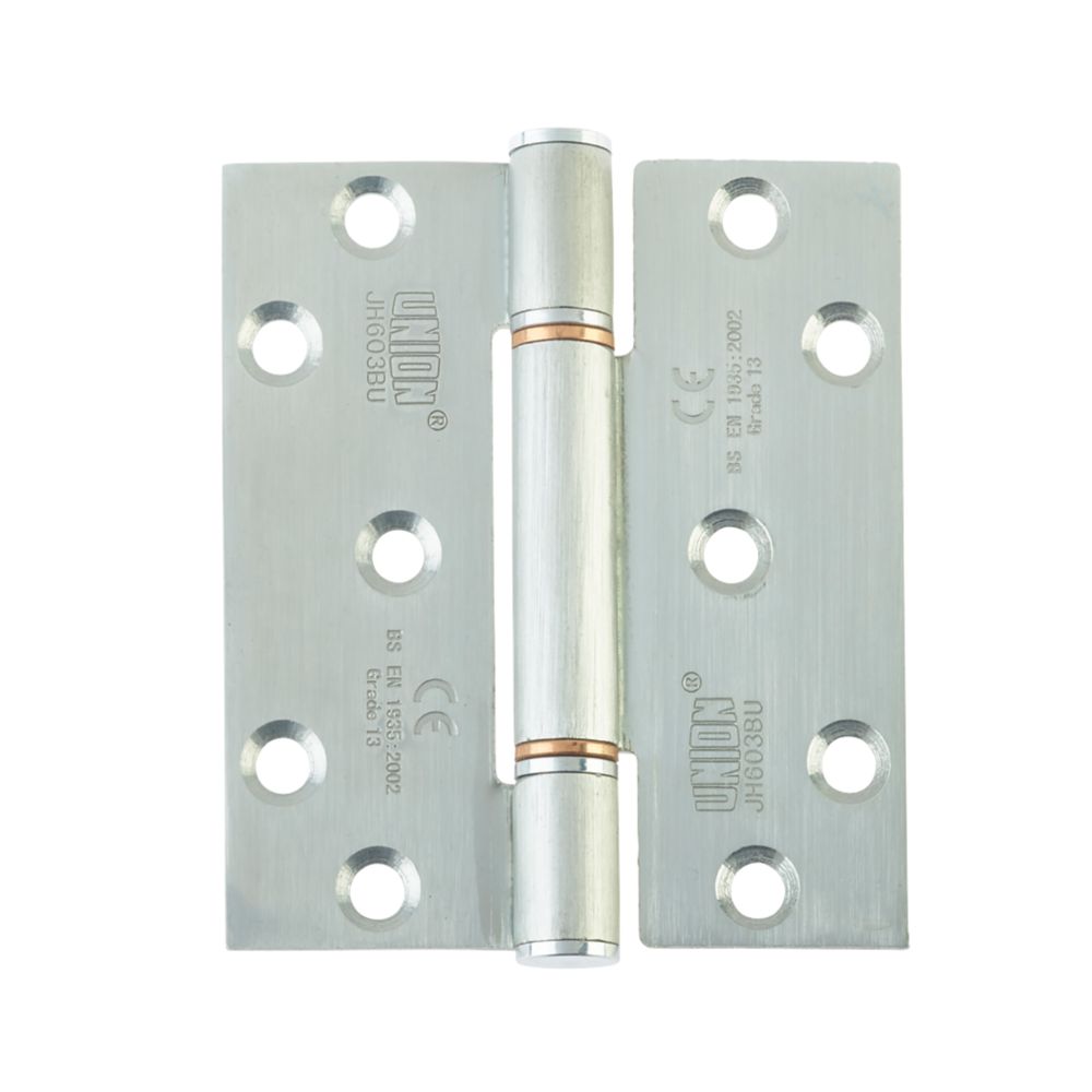 Image of Union PowerLoad Zinc-Plated Grade 13 Fire Rated Butt Hinges 100mm x 88mm 3 Pack 