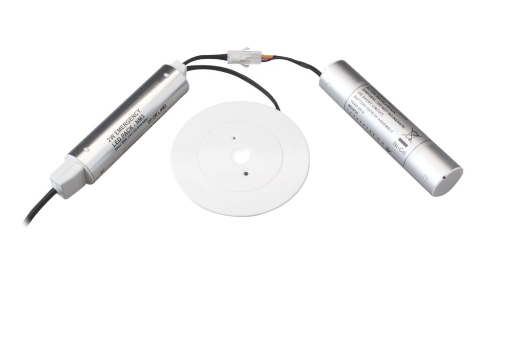 Image of Robus Dynamo Fixed Recessed Non-Maintained Emergency LED Downlight White 2W 200lm 130mm 