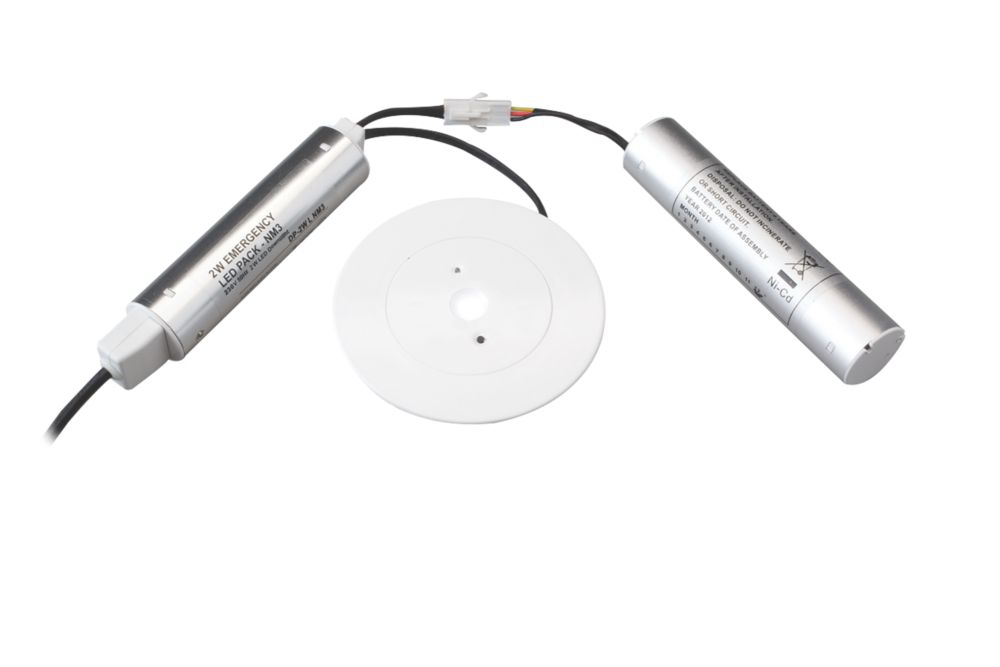 Image of Robus Dynamo Fixed Recessed Non-Maintained Emergency LED Downlight White 2W 200lm 130mm 