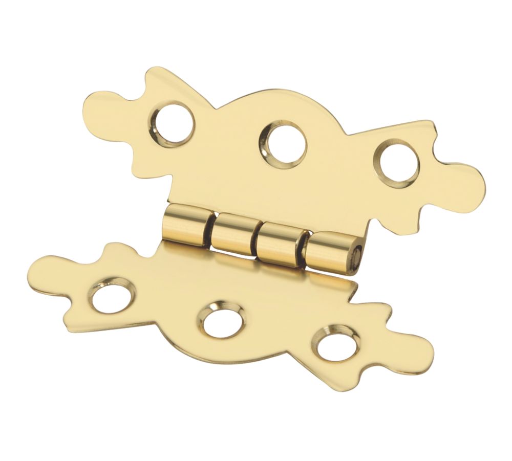 Image of Smith & Locke Polished Brass Butterfly Hinges 50mm x 34.6mm 2 Pack 