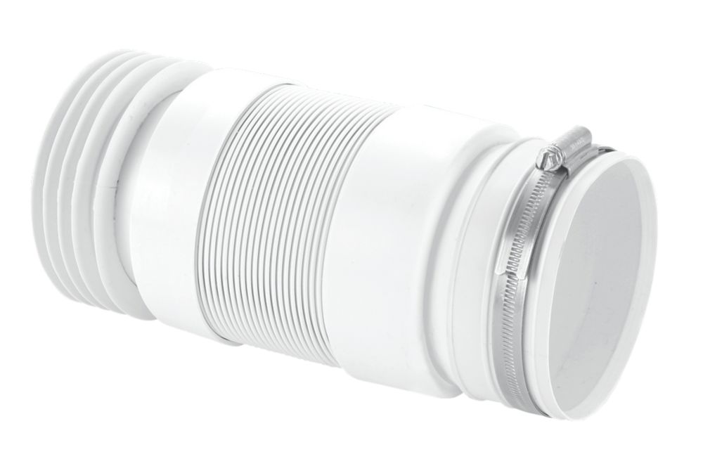 Image of McAlpine MACFIT Flexible Straight WC Pan Connector White 140-280mm 