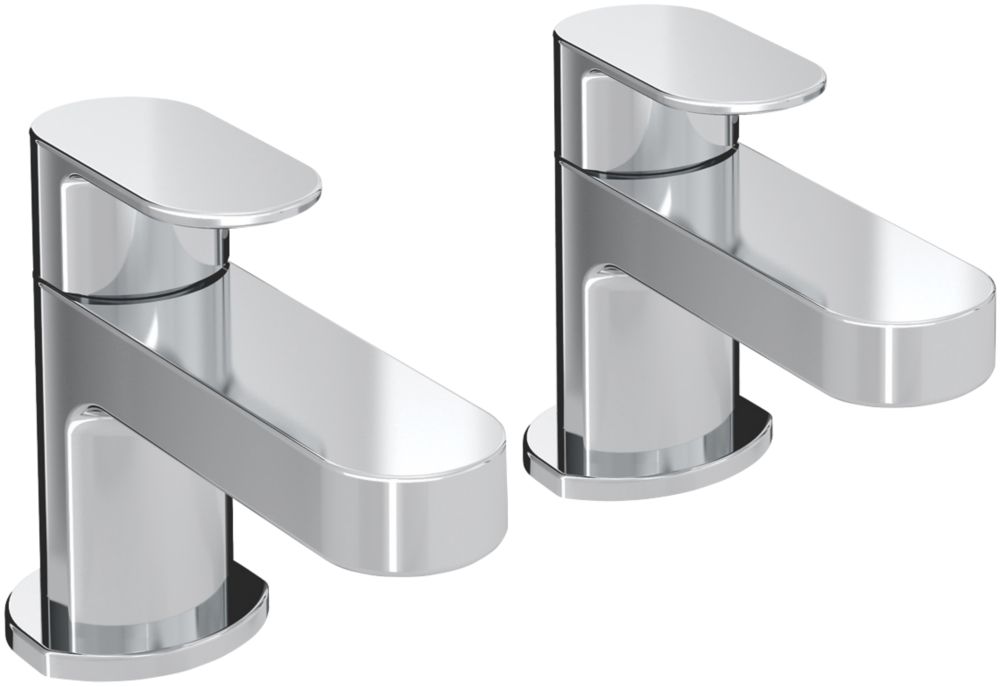 Image of Bristan Frenzy Basin Pillar Taps 2 Pack 