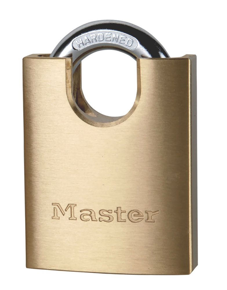Image of Master Lock 2250EURD Brass Water-Resistant Closed Shackle Padlock 50mm 