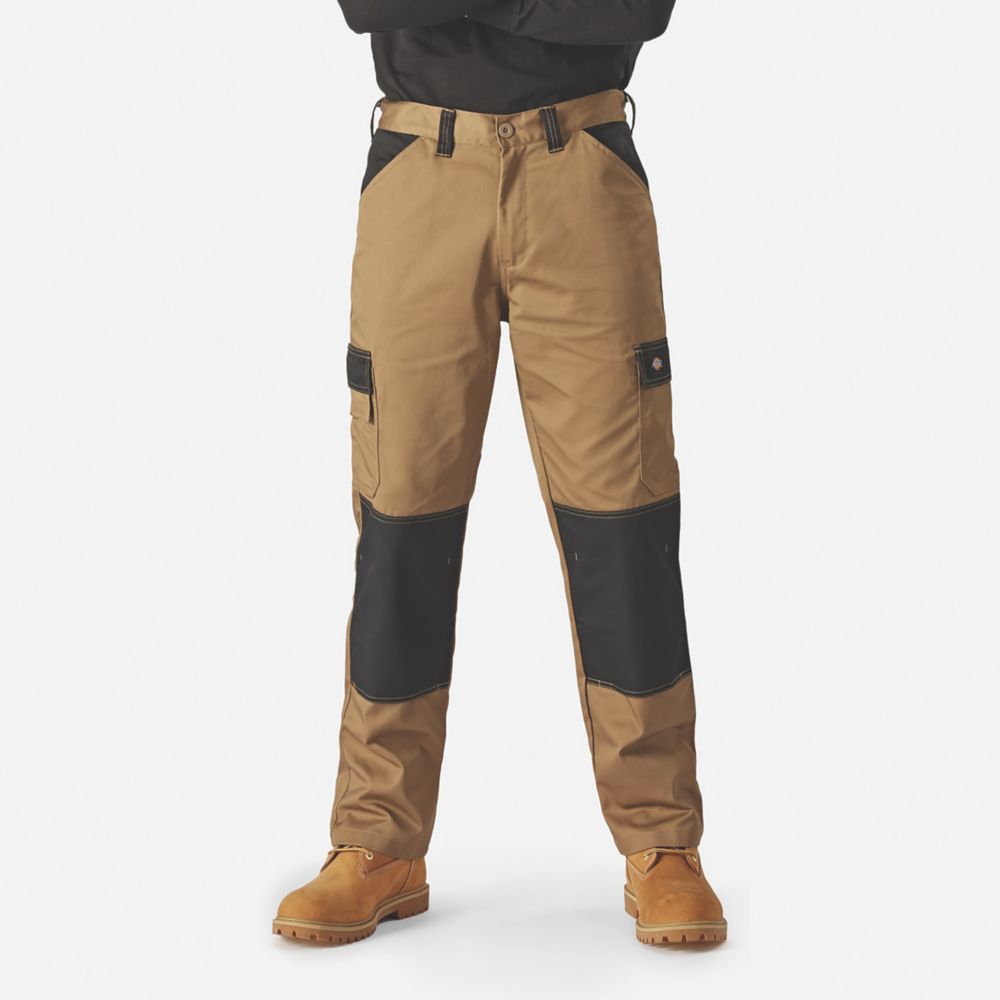 Image of Dickies Everyday Trousers Khaki/Black 36" W 34" L 