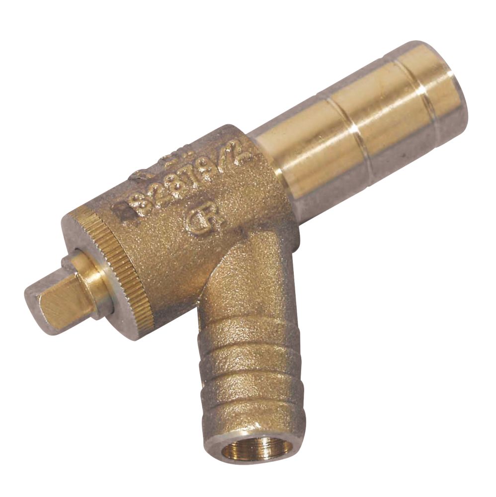 Image of Hep2O Push-Fit Brass Drain Cock 15mm 