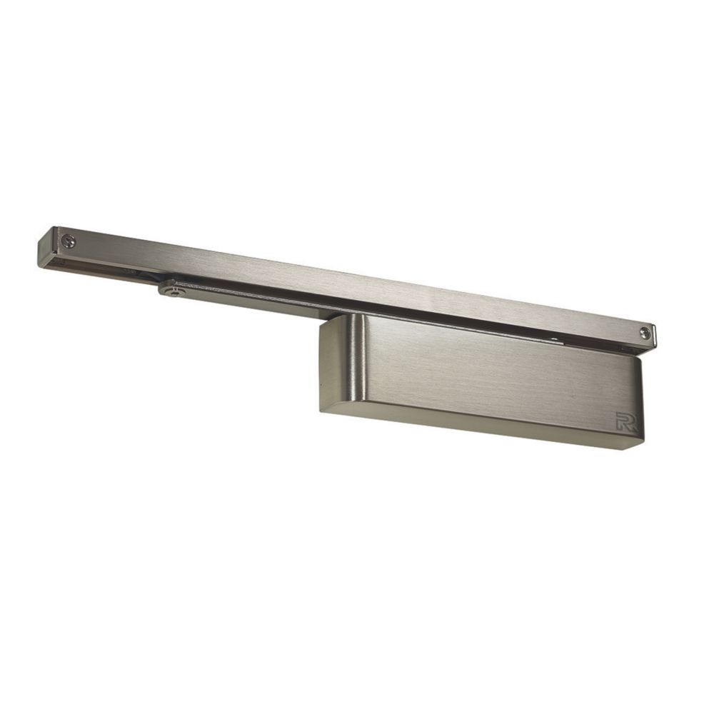 Image of Rutland TS.11205 Cam-Action Fire Rated Overhead Door Closer Satin Nickel 