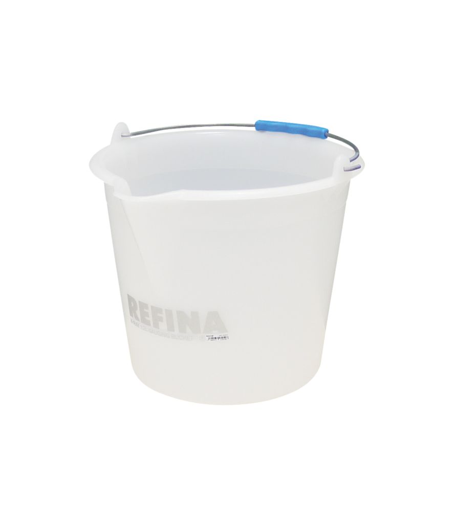 Image of Refina Plastic Gauging Bucket White 12Ltr 