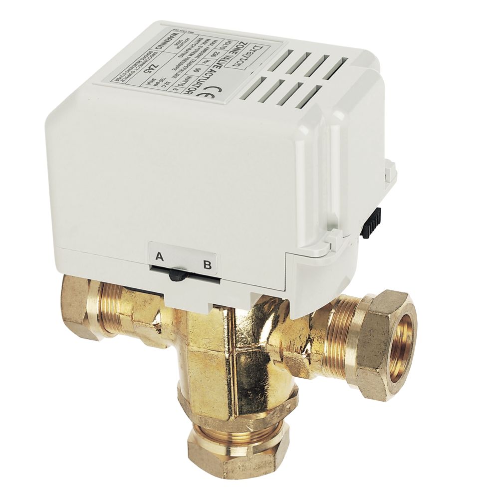 Image of Drayton 27101SX 3 Port Motorised Valve 22mm 22mm Compression 