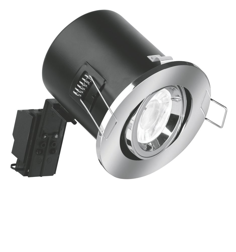 Image of Aurora EFD Adjustable Fire Rated LED Downlight Polished Chrome 5W 500lm 