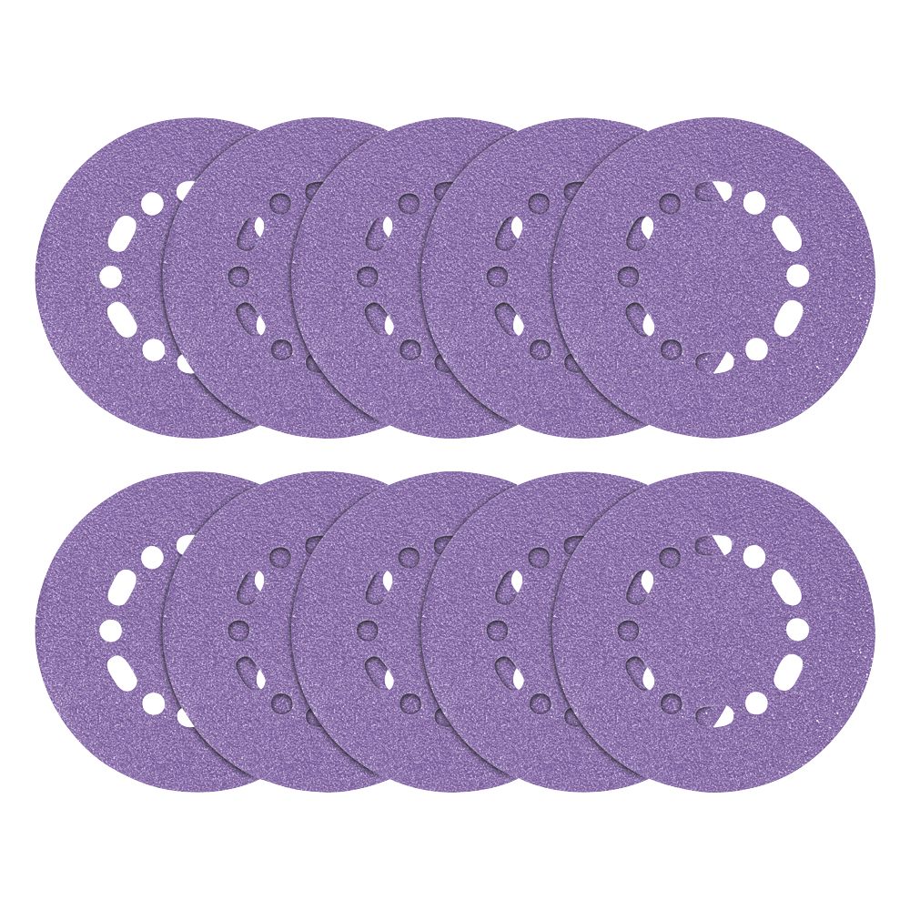 Image of Trend AB/150/180A Random Orbit Sanding Discs Punched 150mm 180 Grit 10 Pack 