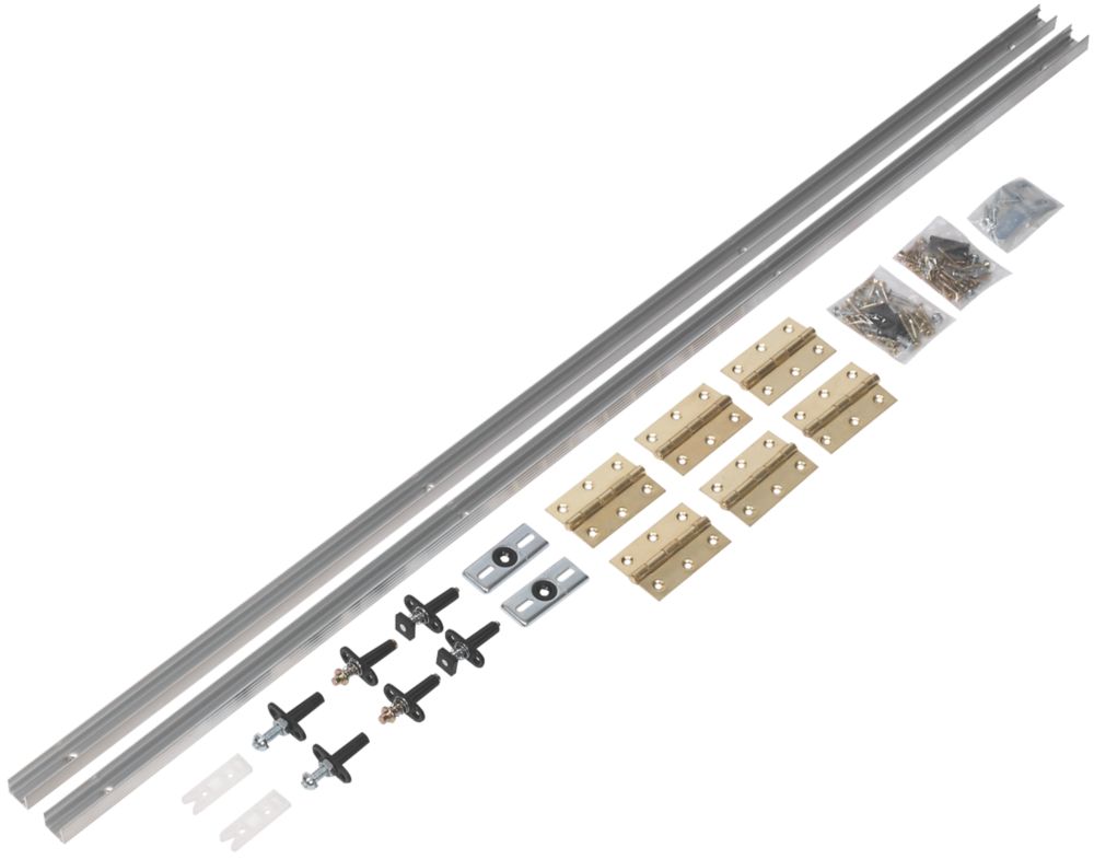 Image of Henderson Bifold B20/4 4-Door Folding Track System Silver 2134mm 