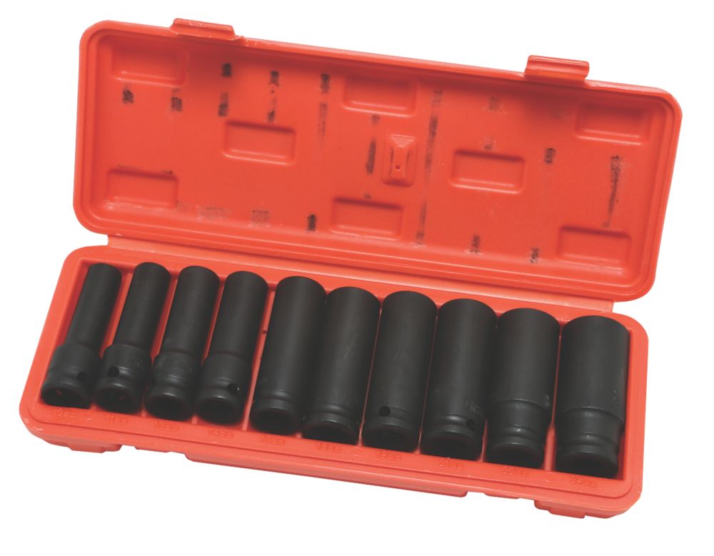 Image of Hilka Pro-Craft 1/2" Drive Deep Impact Socket Set 10 Pcs 
