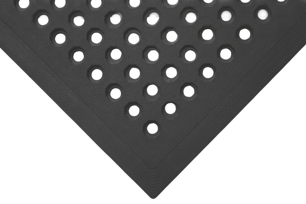 Image of COBA Europe Worksafe Anti-Slip Floor Mat Black 1.5m x 0.9m x 12mm 