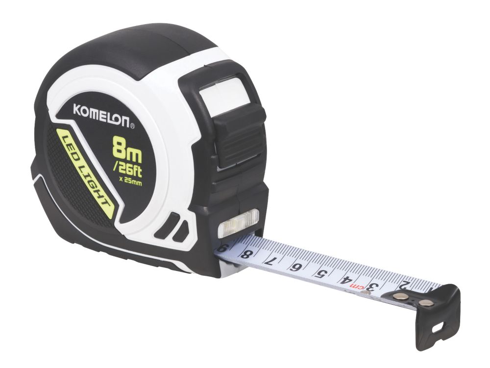 Image of Komelon LED Light 8m Tape Measure 