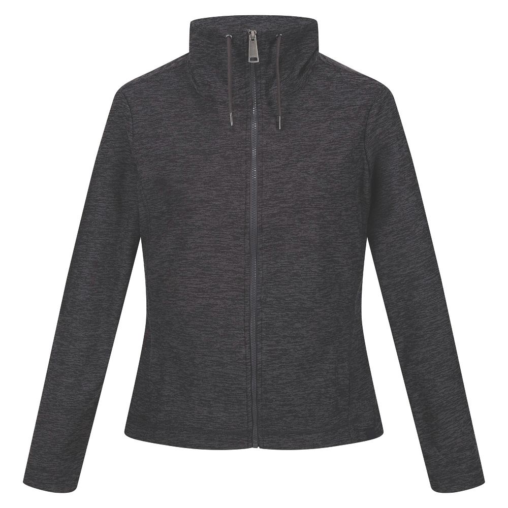 Image of Regatta Kizmit Full Zip Fleece Dark Grey Marl Size 12 