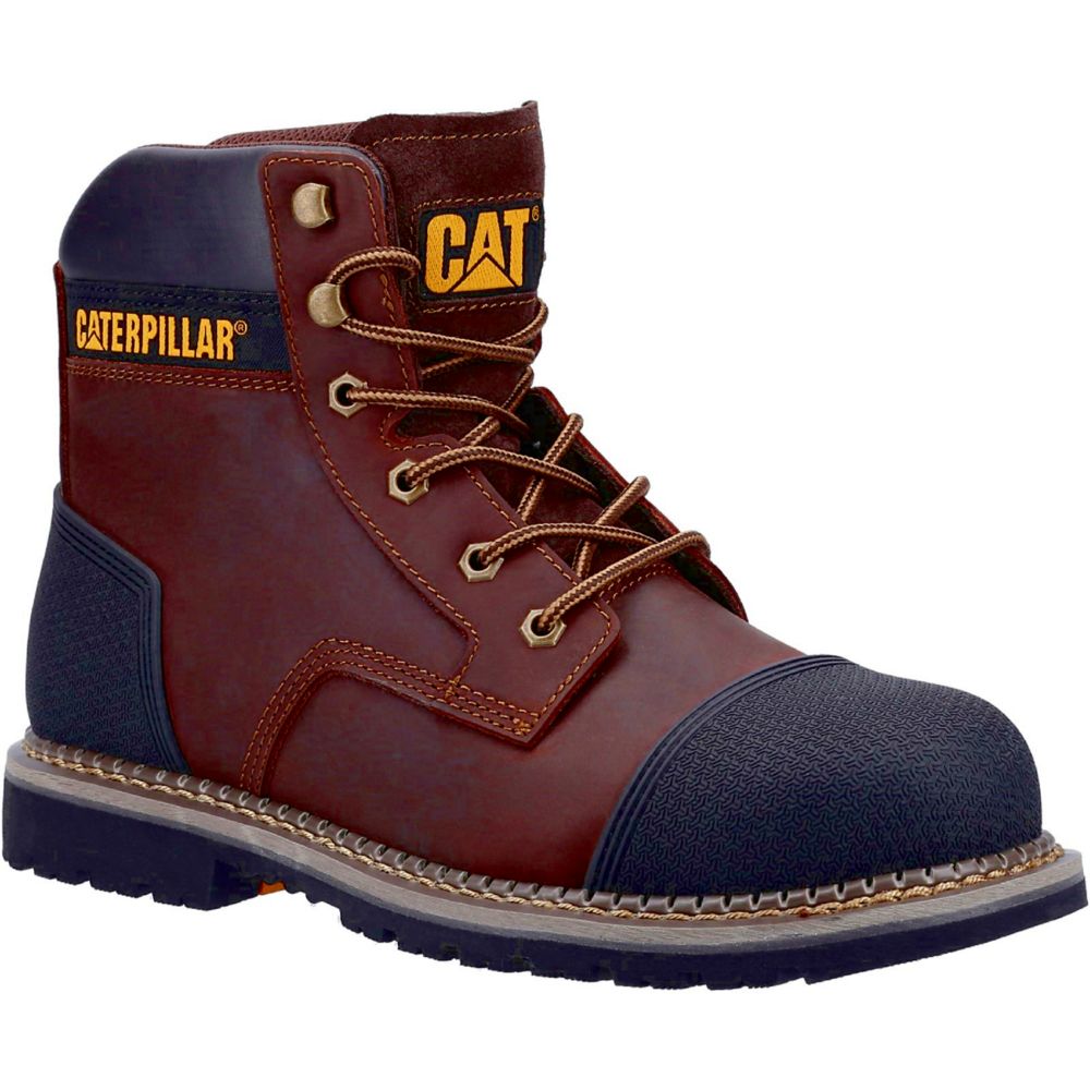 Image of CAT Powerplant Safety Boots Brown Size 11 