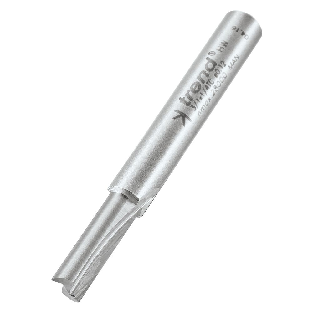 Image of Trend 3/1X1/4TC 1/4" Shank Double-Flute Straight Router Cutter 5mm x 16mm 