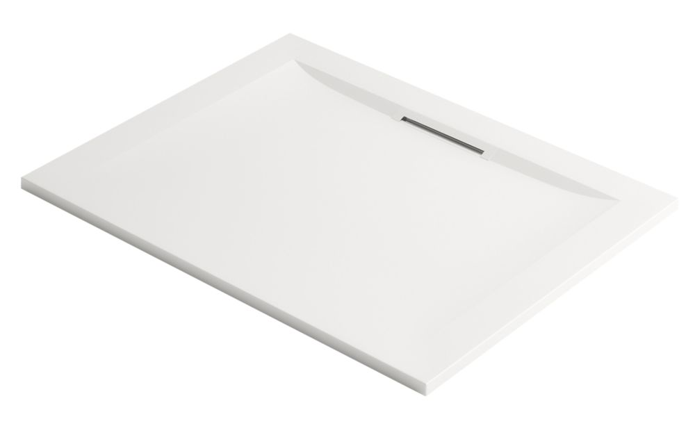 Image of Mira Flight Level Rectangular Shower Tray Gloss White 1400mm x 760mm x 25mm 