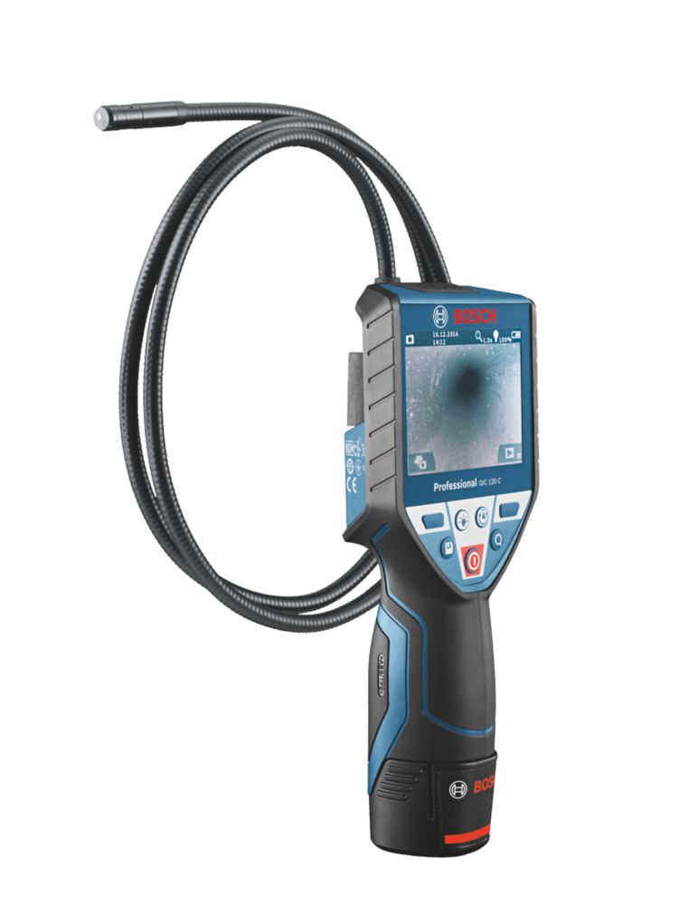 Image of Bosch GIC 120 C Professional Cordless Inspection Camera & L-Boxx With 3 1/2" Colour Screen 