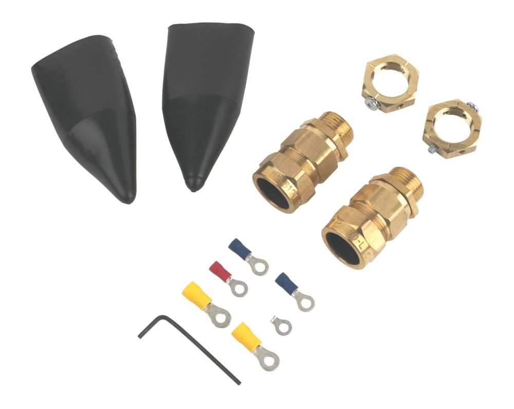 Image of Tauras Brass External Brass Gland Kit 20mm 2 Pack 