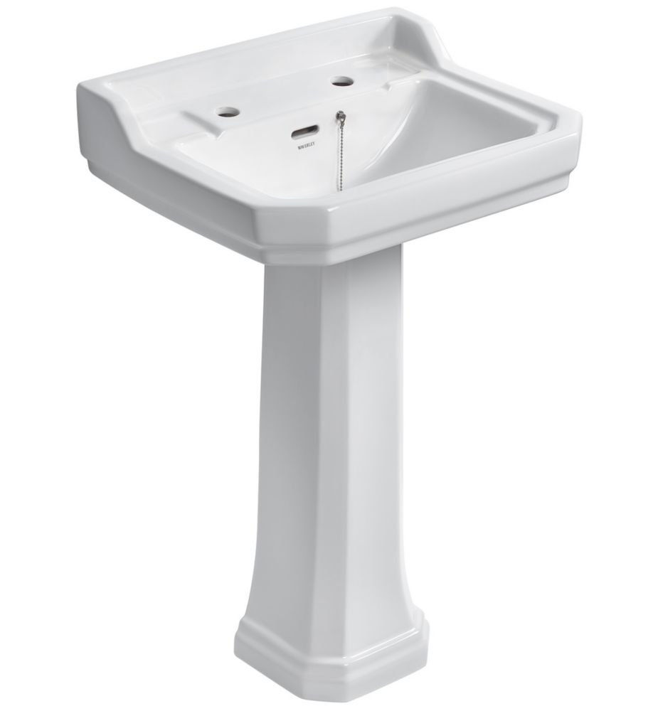 Image of Ideal Standard Waverley Full Pedestal Basin 2 Tap Holes 560mm 