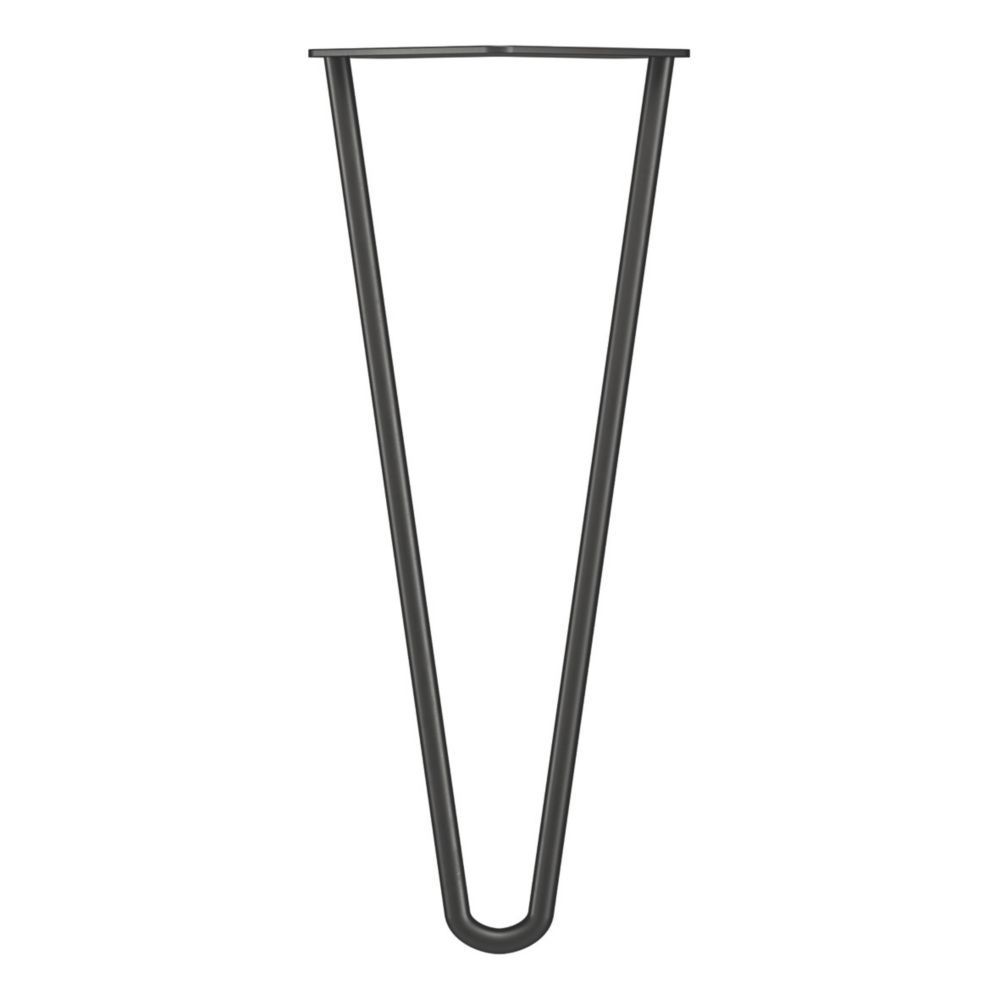Image of Rothley 2-Pin Hairpin Worktop Leg Matt Black 350mm 