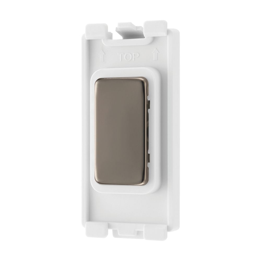 Image of British General Nexus Grid 1-Module Grid Blanking Plate Black Nickel 