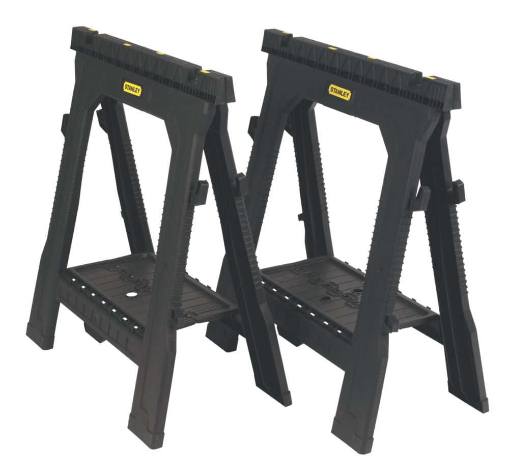 Image of Stanley Folding Saw Horses 69cm 2 Pack 