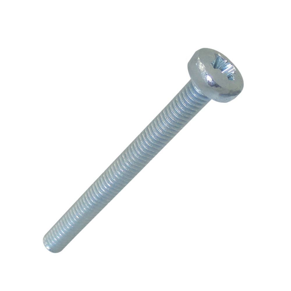 Image of Easyfix Bright Zinc-Plated Pan Machine Screws M4 x 40mm 25 Pack 