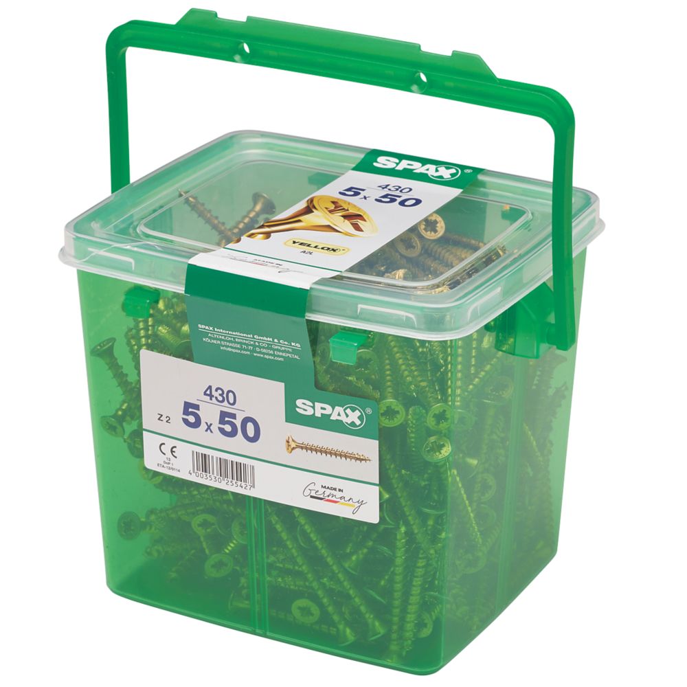 Image of Spax PZ Countersunk Self-Drilling Woodscrew 5mm x 50mm 430 Pack 