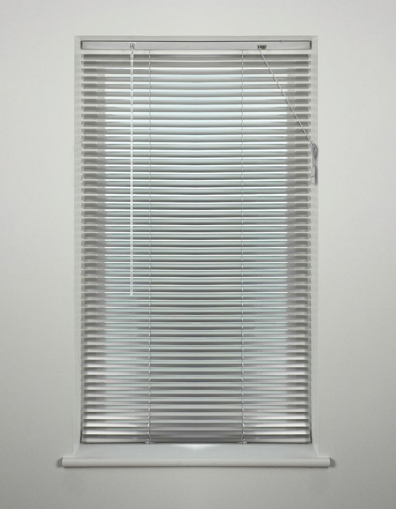 Image of Universal Aluminium Venetian Non-Blackout Blind Silver 750mm x 1600mm Drop 