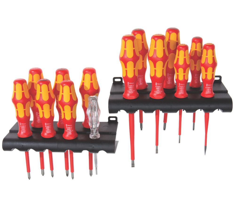Image of Wera Kraftform Plus Mixed VDE Screwdriver Set 16 Pieces 
