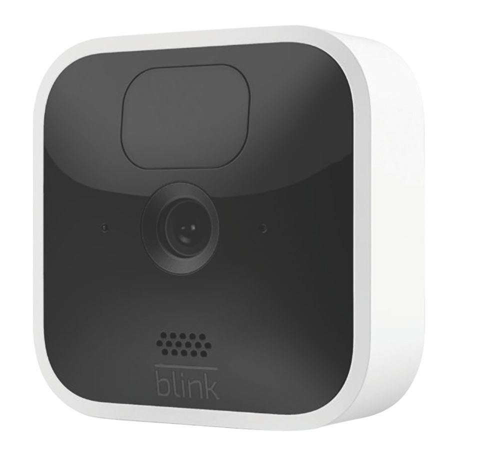 Image of Blink Indoor Battery-Powered White Wireless 1080p Indoor Square Smart Camera 