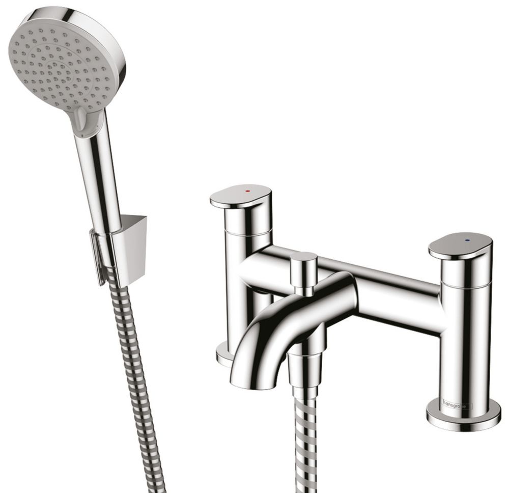 Image of Hansgrohe Vernis Blend Deck-Mounted Bath Shower Mixer Chrome 