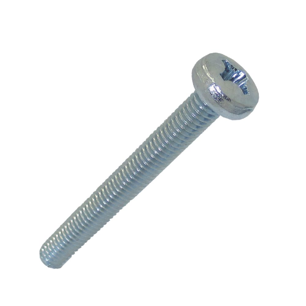 Image of Easyfix Bright Zinc-Plated Pan Machine Screws M6 x 50mm 25 Pack 