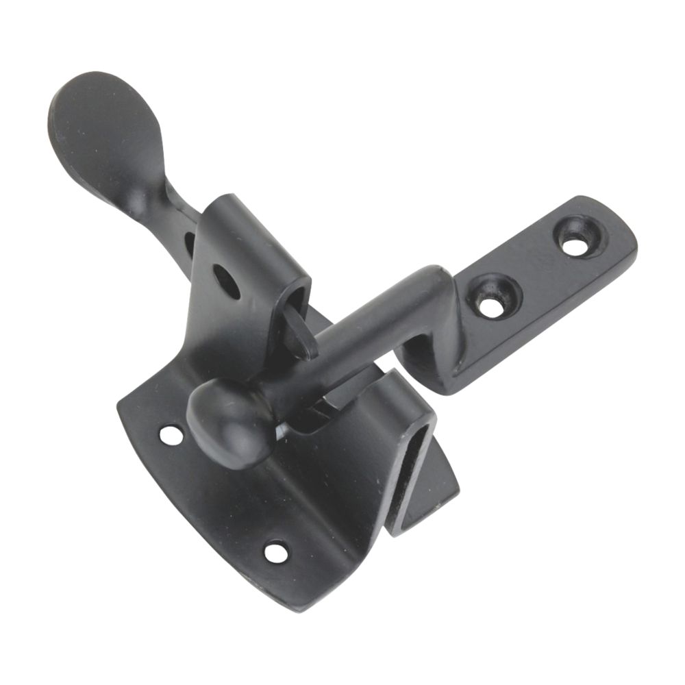 Image of Smith & Locke Heavy Duty Auto Gate Catch Black 120mm 