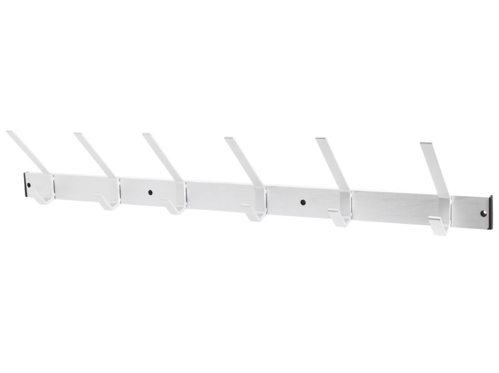 Image of Smith & Locke Utility Hook Rail Brushed Aluminium 690mm x 120mm 